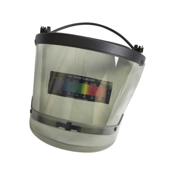 12 Cal Faceshield with Slotted Adapter White